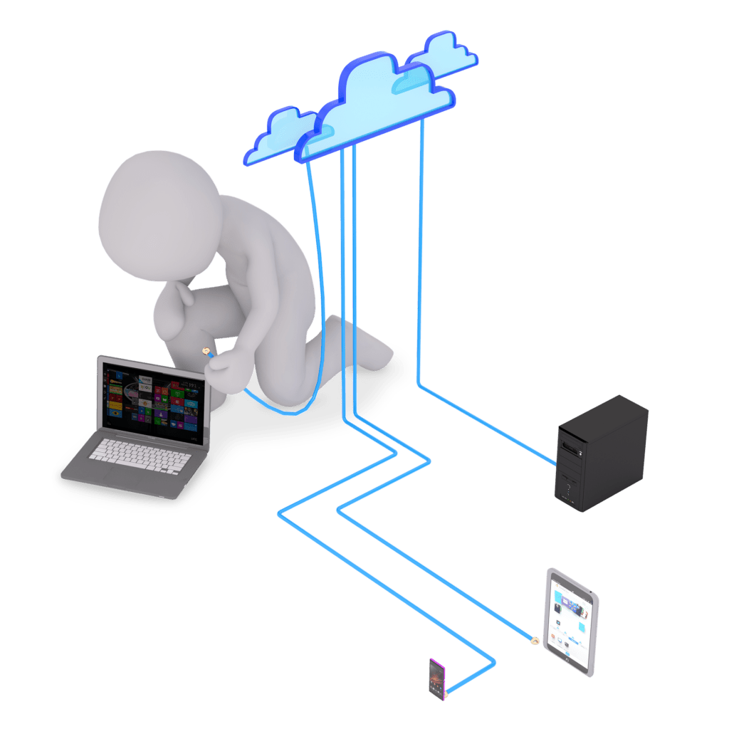 a photo of a network connection