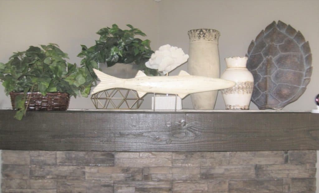 a photo of interior decor on a mantel