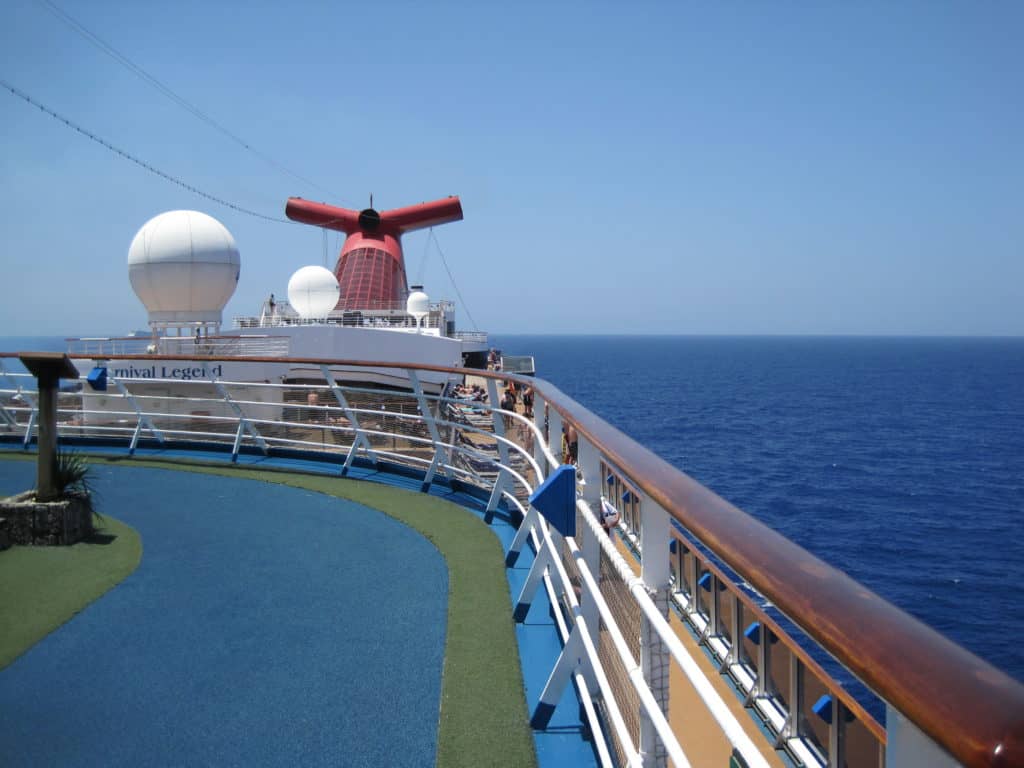 A photo on board a cruise ship