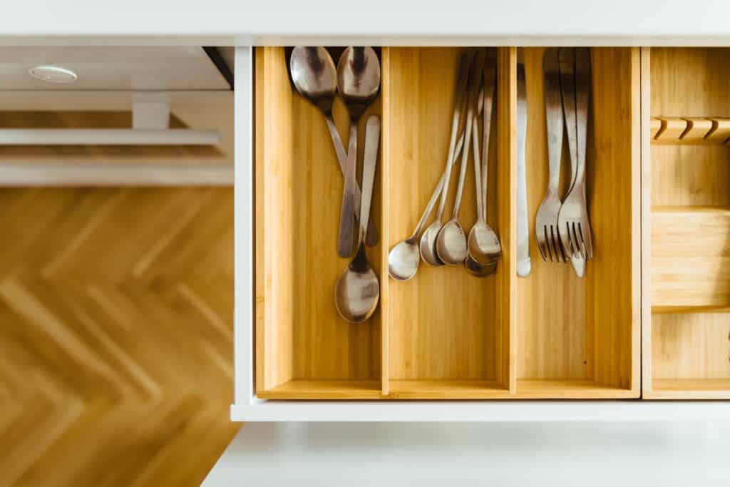 a photo of decluttering kitchen drawer