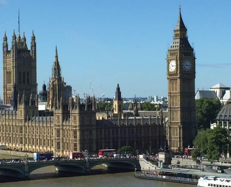 A view of Westminster London