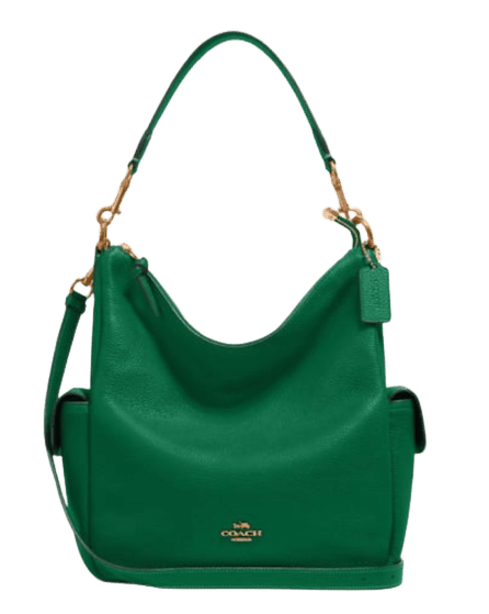 green shoulder purse