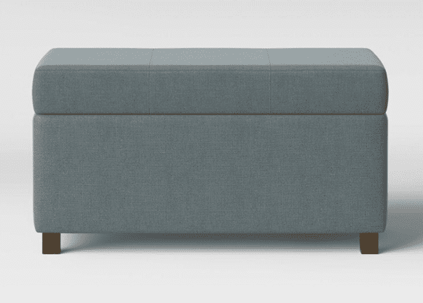 grey storage ottoman