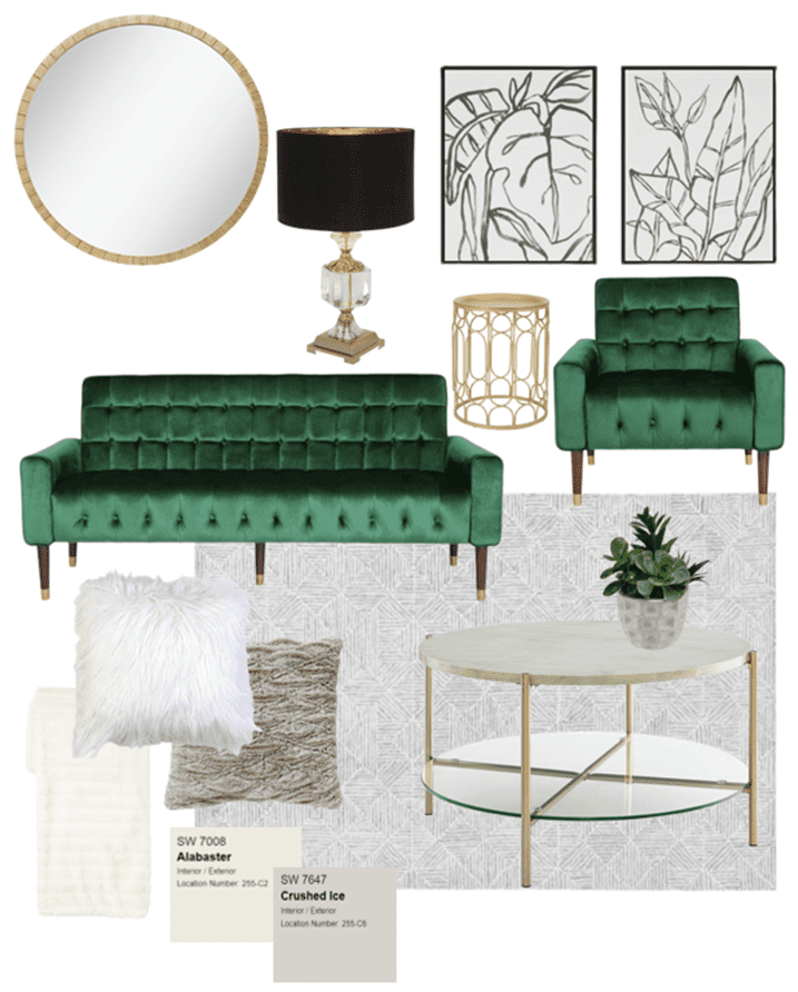 Modern glam interior design look book