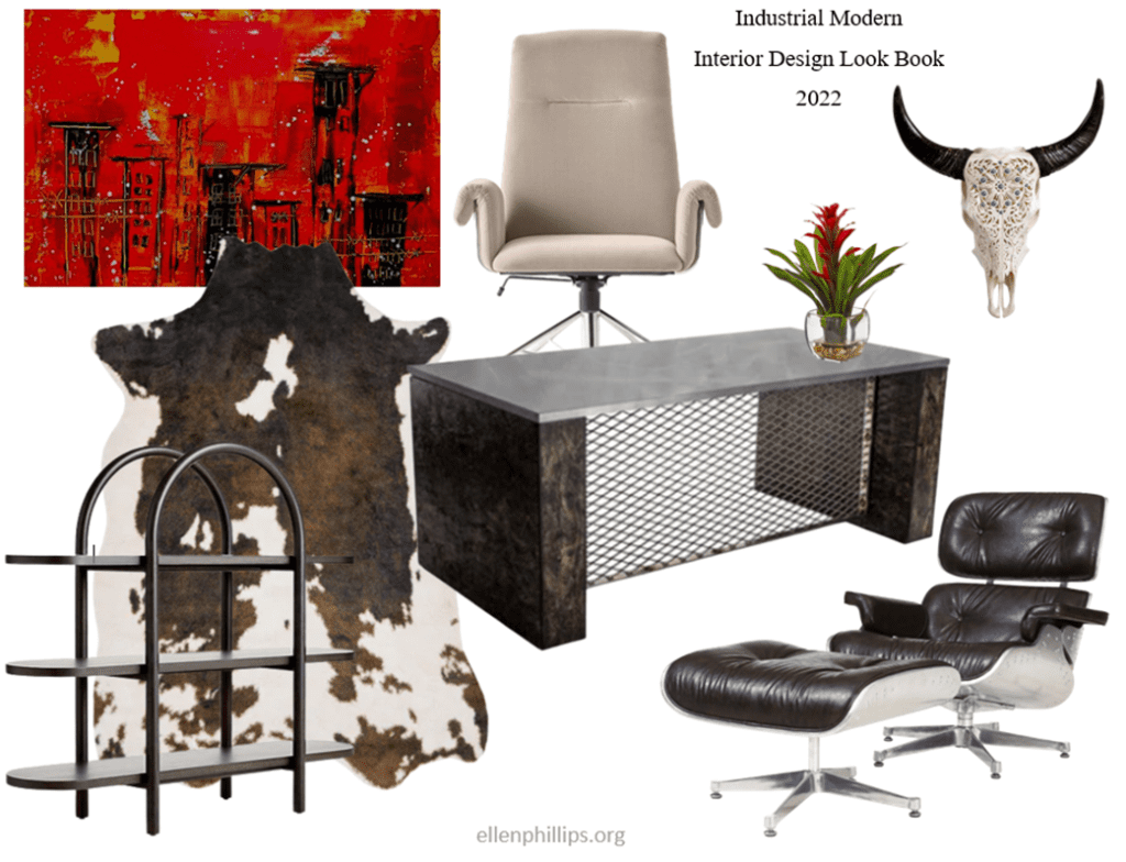 Image of Industrial Modern interior design collage