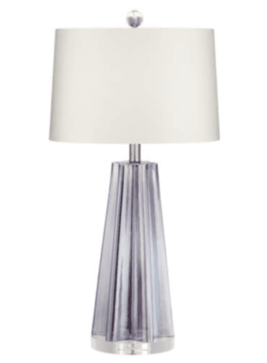 Photo of a modern purple table lamp